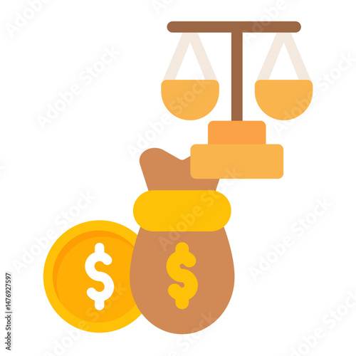 Legal Fees icon vector image. Can be used for Legal Services.