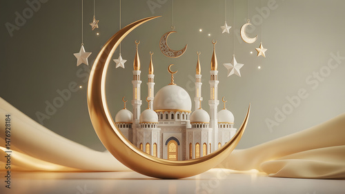 eid al adha festival golden banner design