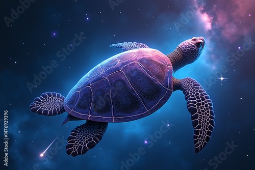 A sea turtle in the ocean of creation.