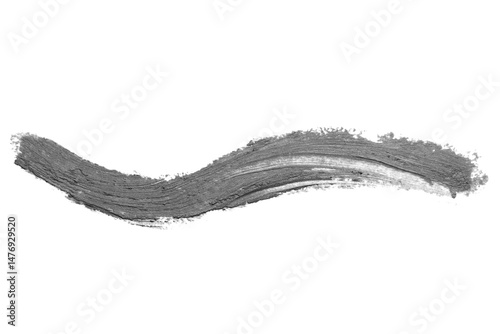 Gray line and smear drawn with a pencil on an empty background.
