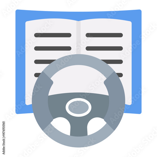Driver Education icon vector image. Can be used for Driving School.