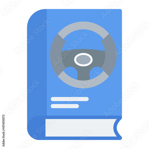 Driver Education Book icon vector image. Can be used for Driving School.