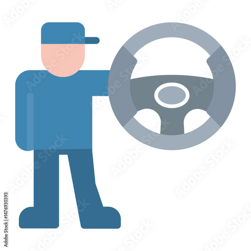Driving Skills icon vector image. Can be used for Driving School.