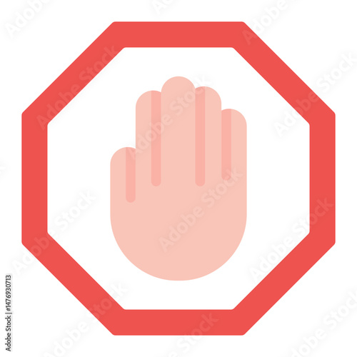 Stop Sign icon vector image. Can be used for Driving School.