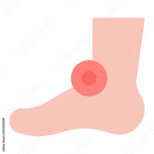 Ankle Pain icon vector image. Can be used for Body Ache.