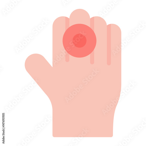 Finger Pain icon vector image. Can be used for Body Ache.