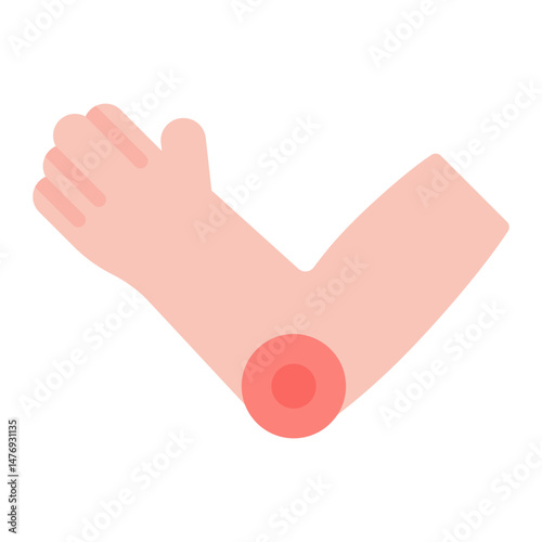Elbow Pain icon vector image. Can be used for Body Ache.