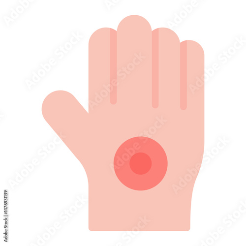 Hand Pain icon vector image. Can be used for Body Ache.
