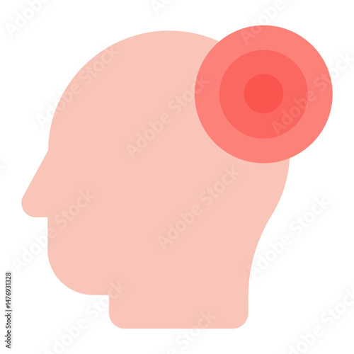 Migraine icon vector image. Can be used for Body Ache.