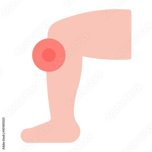 Leg Pain icon vector image. Can be used for Body Ache.