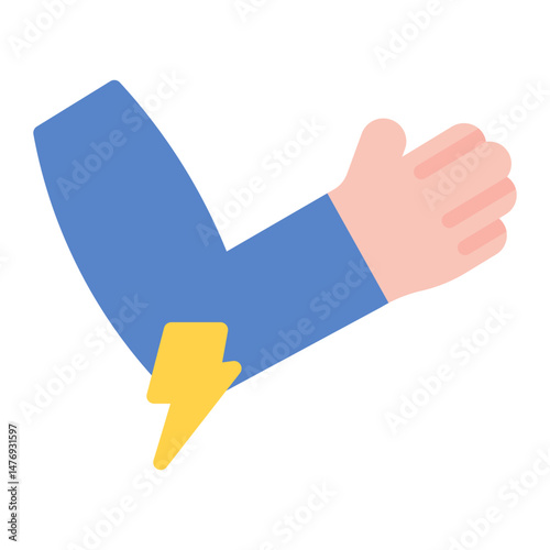Tennis Elbow icon vector image. Can be used for Body Ache.