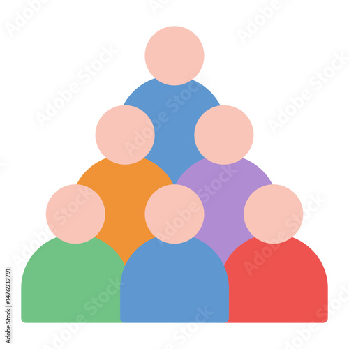 Crowd icon vector image. Can be used for Rock and Roll.