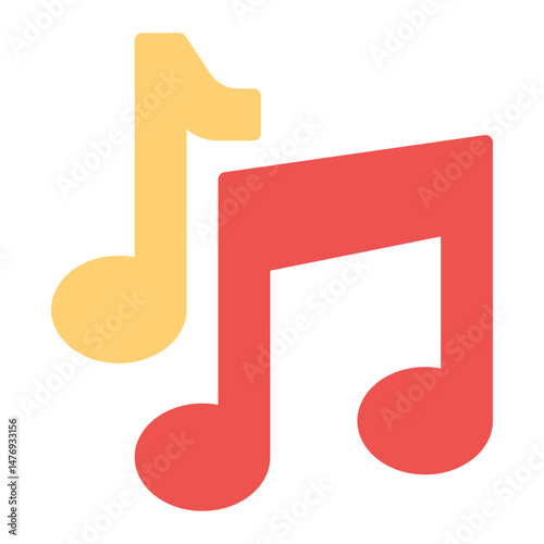 Music Notes icon vector image. Can be used for Rock and Roll.