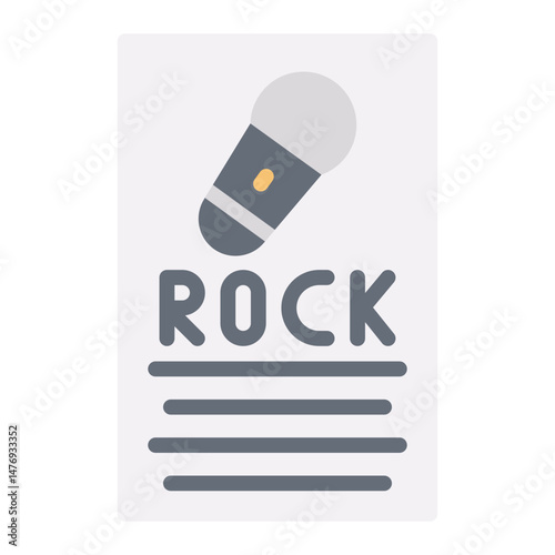Rock Documentary icon vector image. Can be used for Rock and Roll.