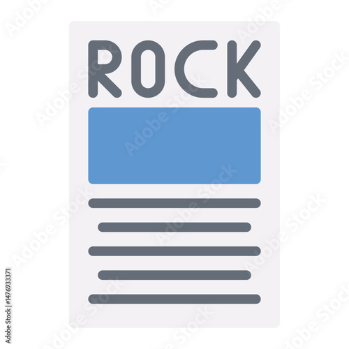 Rock Magazine icon vector image. Can be used for Rock and Roll.