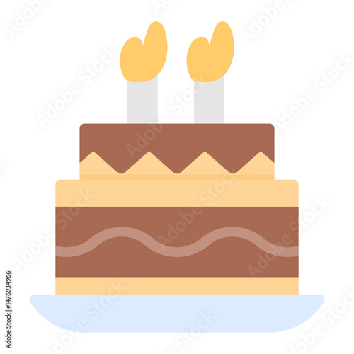 Birthday Cake icon vector image. Can be used for Raising Children.
