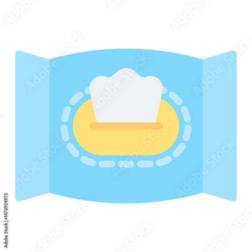 Baby Wipes icon vector image. Can be used for Raising Children.