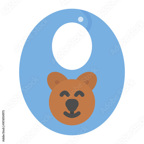 Bib icon vector image. Can be used for Raising Children.