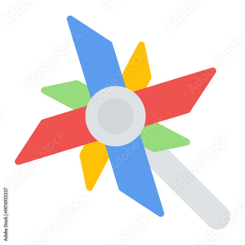 Pinwheel icon vector image. Can be used for Raising Children.