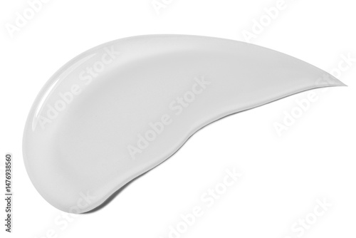 Smear of transparent gel on an empty background.