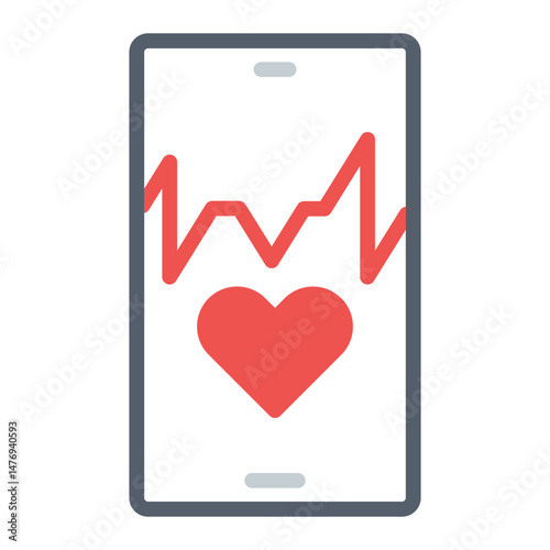 Health Tracking App icon vector image. Can be used for Psychiatric Hospitals.