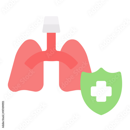 Respiratory Health icon vector image. Can be used for Psychiatric Hospitals.