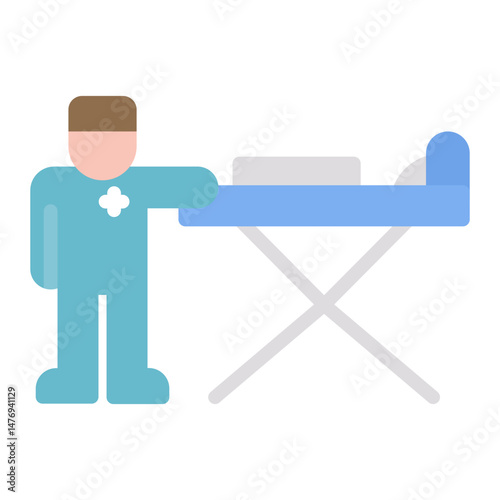 Patient Transport icon vector image. Can be used for Psychiatric Hospitals.
