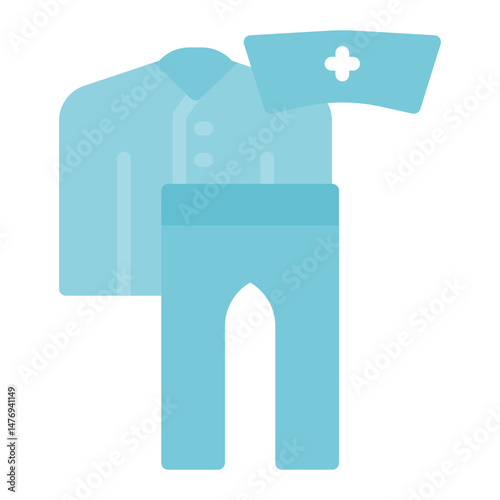 Surgeon's Scrubs icon vector image. Can be used for Psychiatric Hospitals.