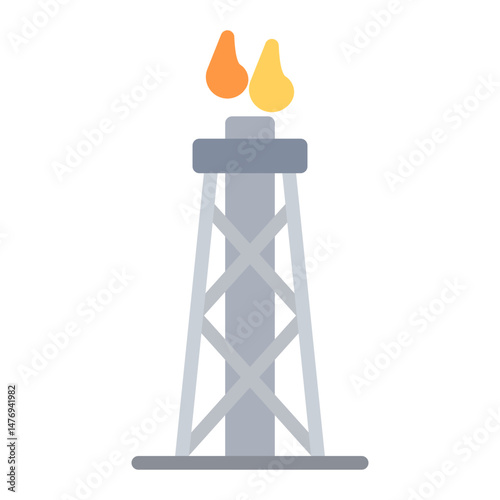 Oil Tower icon vector image. Can be used for Oil And Gas.
