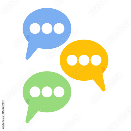 Chat Bubbles icon vector image. Can be used for Dating App.