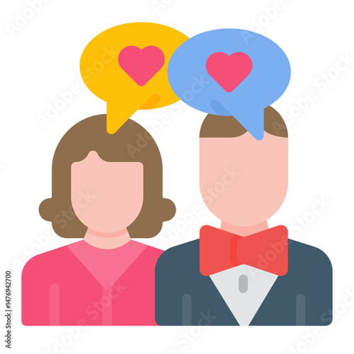 Love Confession icon vector image. Can be used for Dating App.