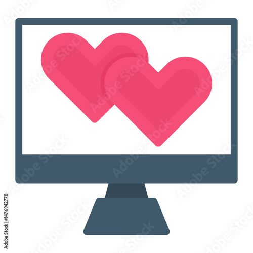 Online Dating icon vector image. Can be used for Dating App.