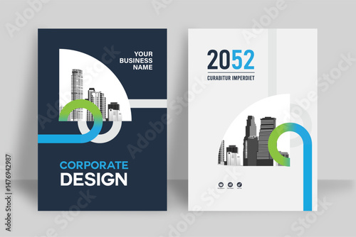 City Background Business Book Cover Design Template