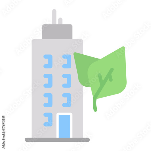 Green Building icon vector image. Can be used for Eco Development.