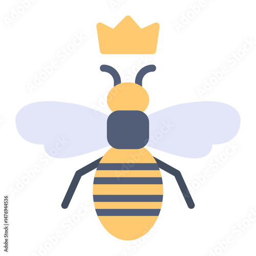 Royal Bee icon vector image. Can be used for Empire.