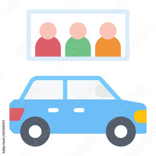 Carpooling icon vector image. Can be used for Parking.