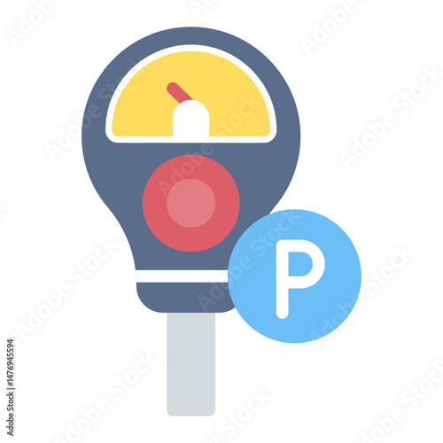 Parking Meter icon vector image. Can be used for Parking.