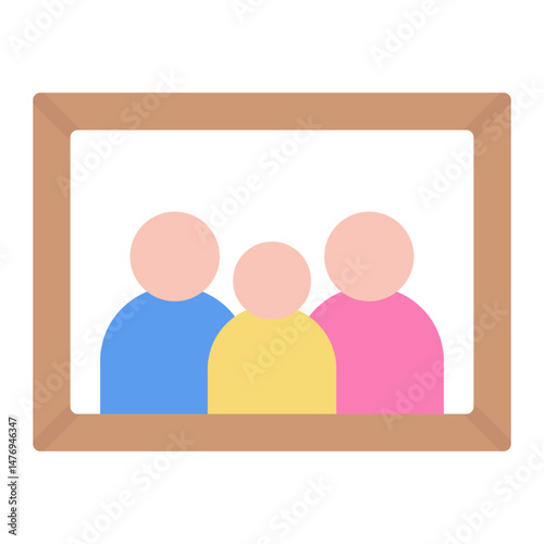 Family Portrait icon vector image. Can be used for Anniversary.