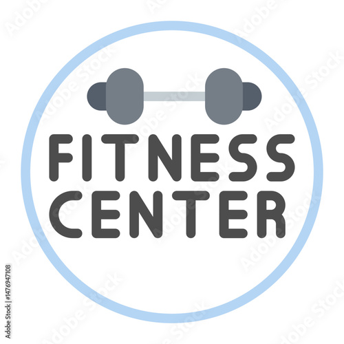 Fitness Center icon vector image. Can be used for Social Club.