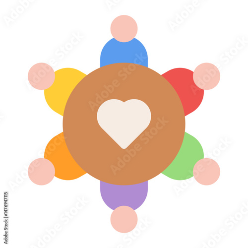 Friendship Circle icon vector image. Can be used for Social Club.
