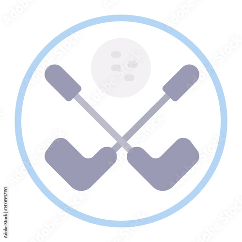 Golf Club icon vector image. Can be used for Social Club.