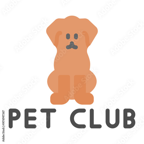 Pet Club icon vector image. Can be used for Social Club.