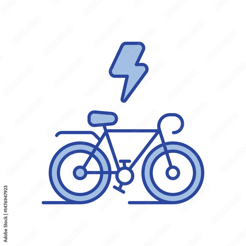 Fototapeta premium Electric Bike Icon vector stock illustration