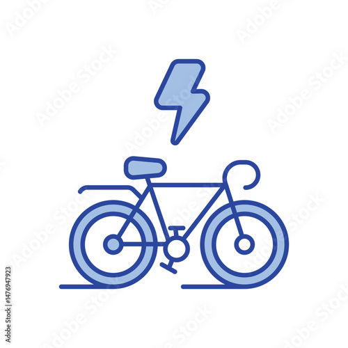 Electric Bike Icon vector stock illustration
