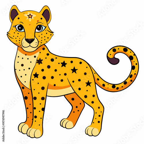 Galactic Cheetah Vector Design