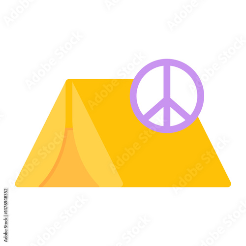 Protest Tent icon vector image. Can be used for Protest.