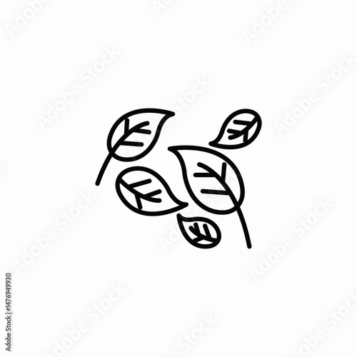 autumn leaves icon sign vector