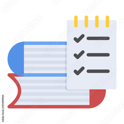 Book List Line Color Icon