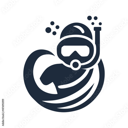 Scuba Diver in Wave