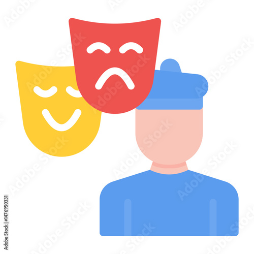 Drama Line Color Icon